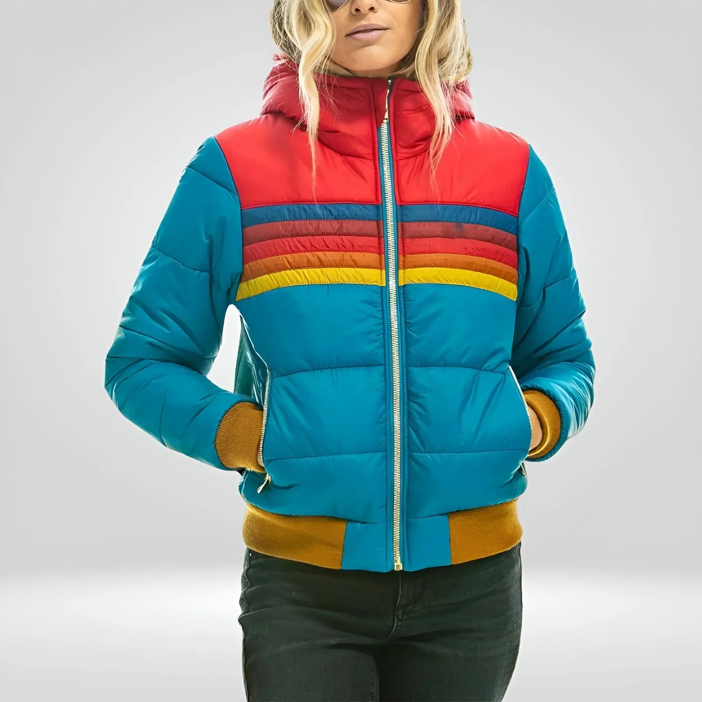 Fudus Sport Kapuzenpullover mit Streifen