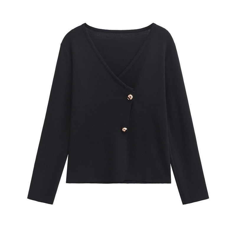 Krohn-e | Stylischer asymmetrischer Strickcardigan für Damen
