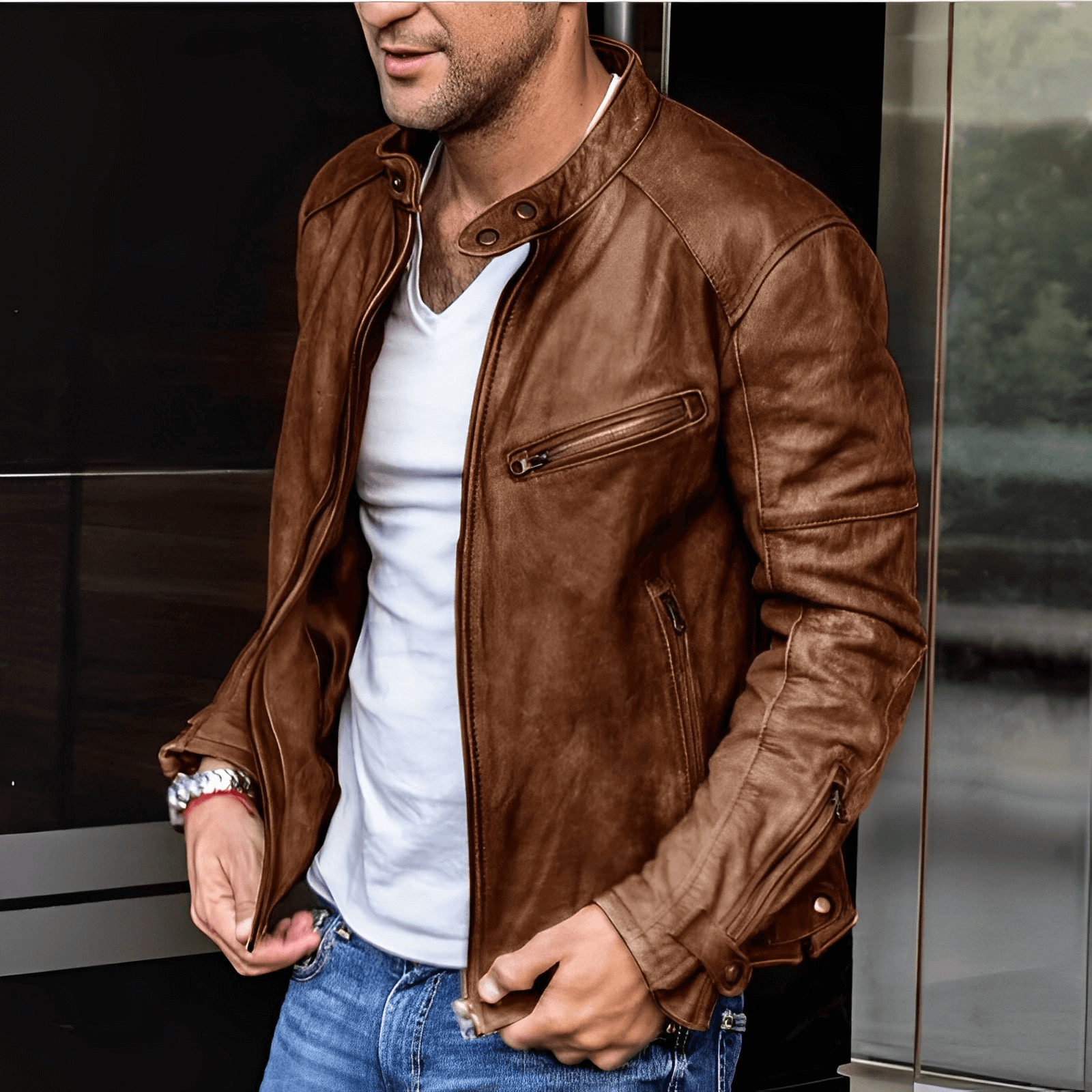 Krohn-e | Stylische Lederjacke für Männer