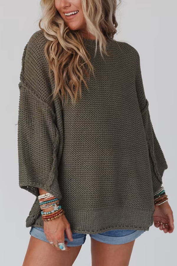 Krohn-e | Strickpullover mit Rundhalsausschnitt für täglichen Komfort