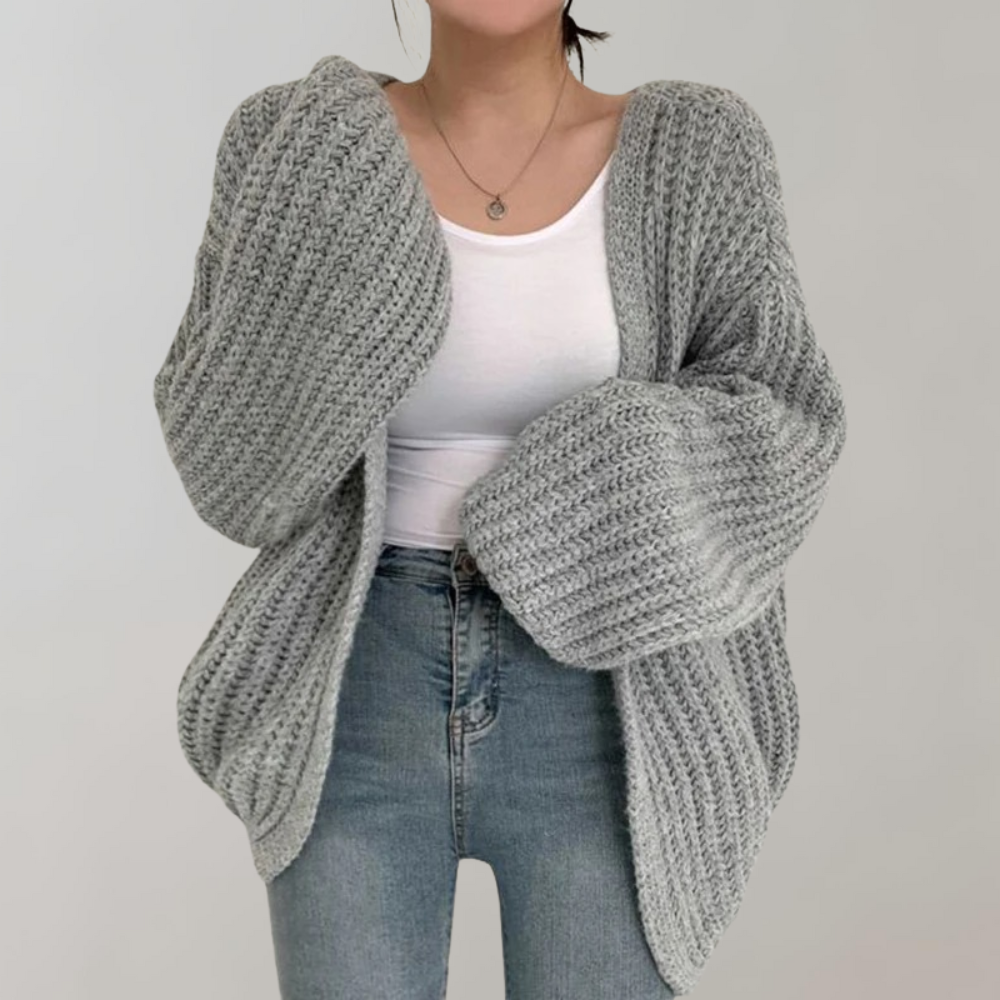 Krohn-e | Grobgestrickte Strickjacke für Damen