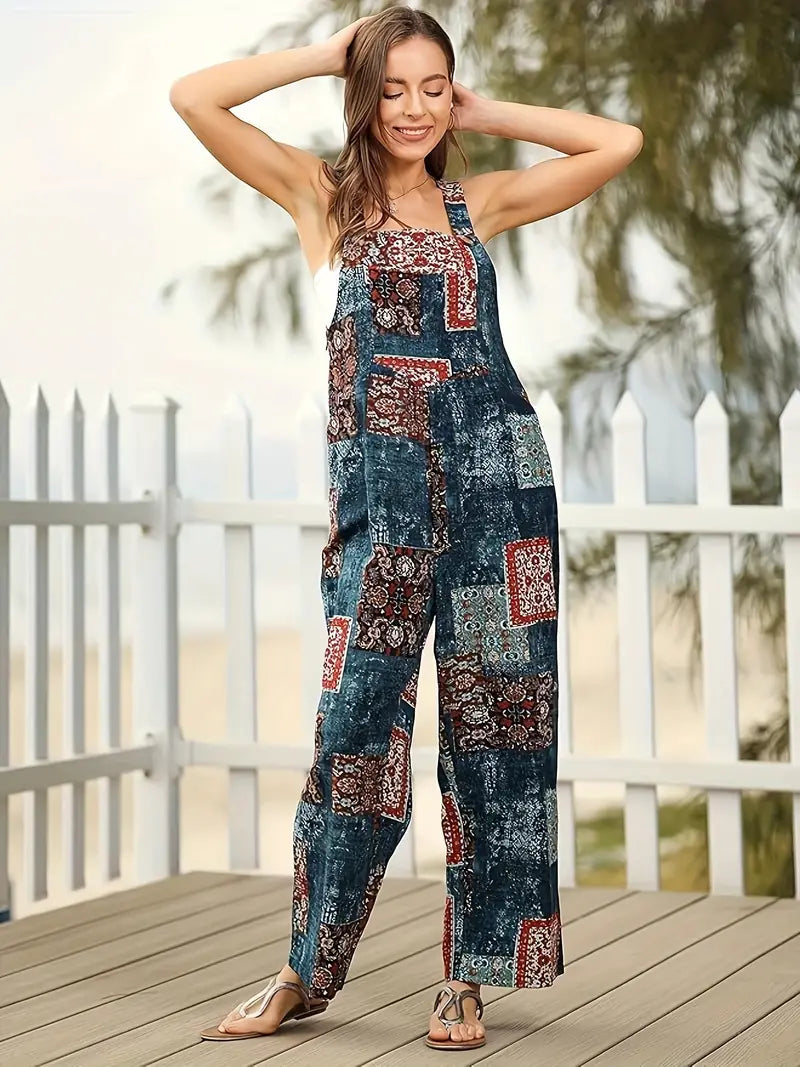 Blumendruck-Jumpsuit Eliza