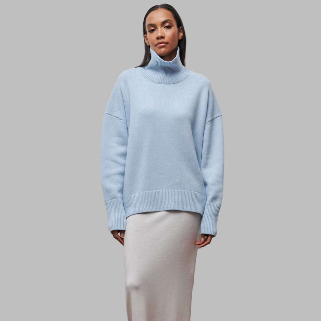 Krohn-e | Pullover - Damen Herbst Oversized Hochkragenpullover