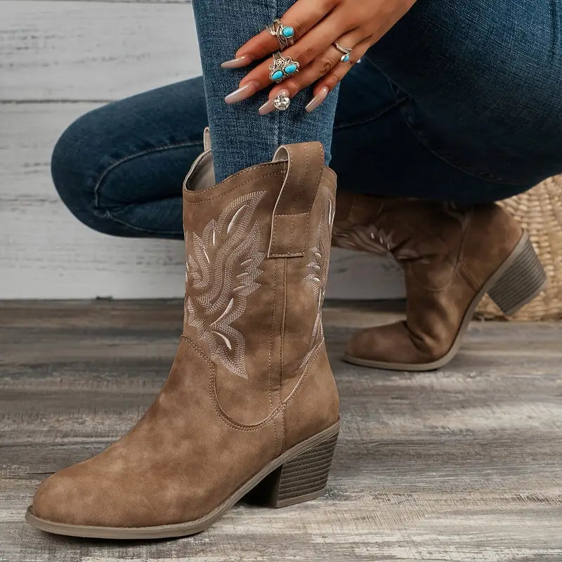 Krohn-e | Retro High Heels Stiefel