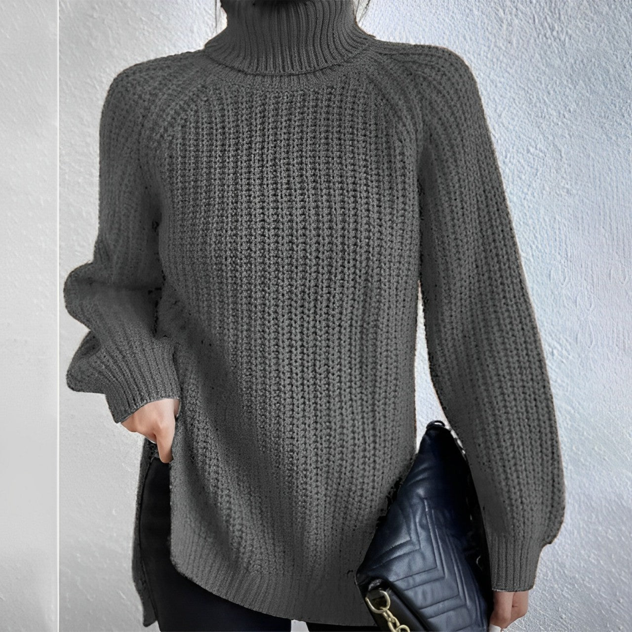 Mellony Rollkragenpullover aus warmer Baumwolle