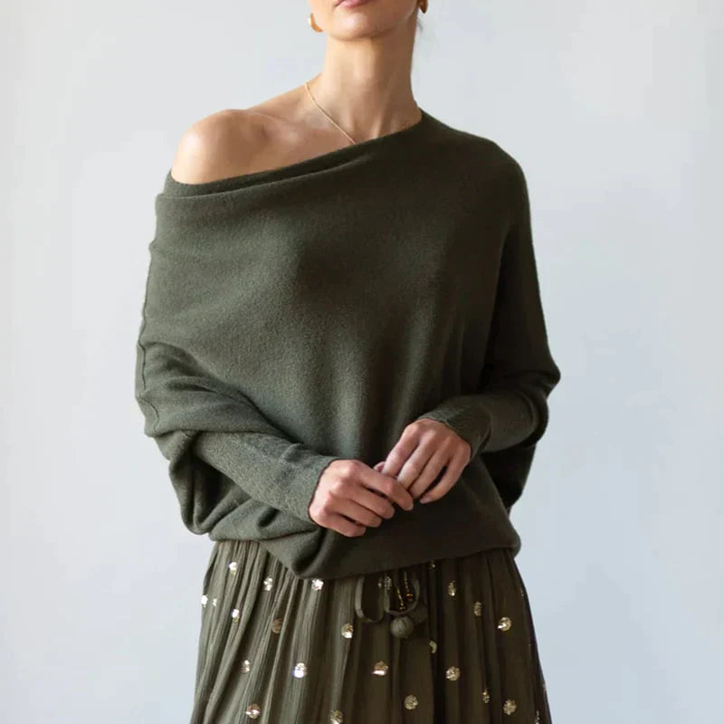 Krohn-e | Asymmetrisch drapierter Pullover