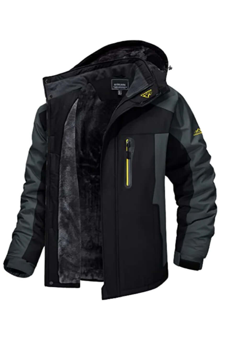 Krohn-e | Herren wasserdichte fleecegefütterte Winterjacke