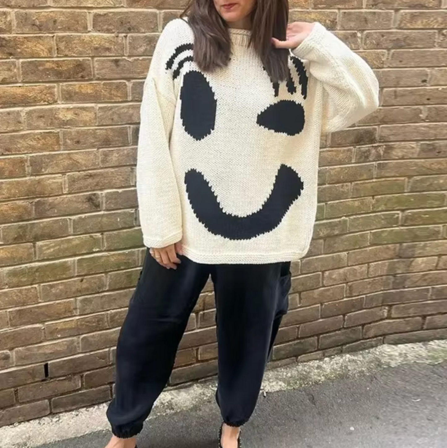 Krohn-e | übergroßer Baumwollstrickpullover