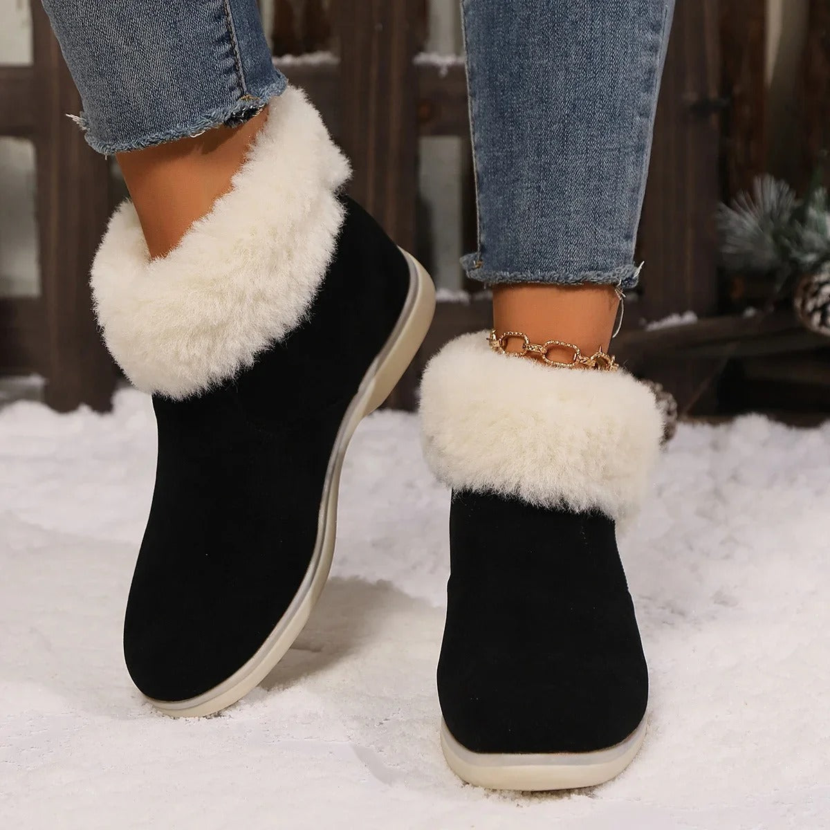 Warme Winterstiefel von Elke® mit Kunstfell
