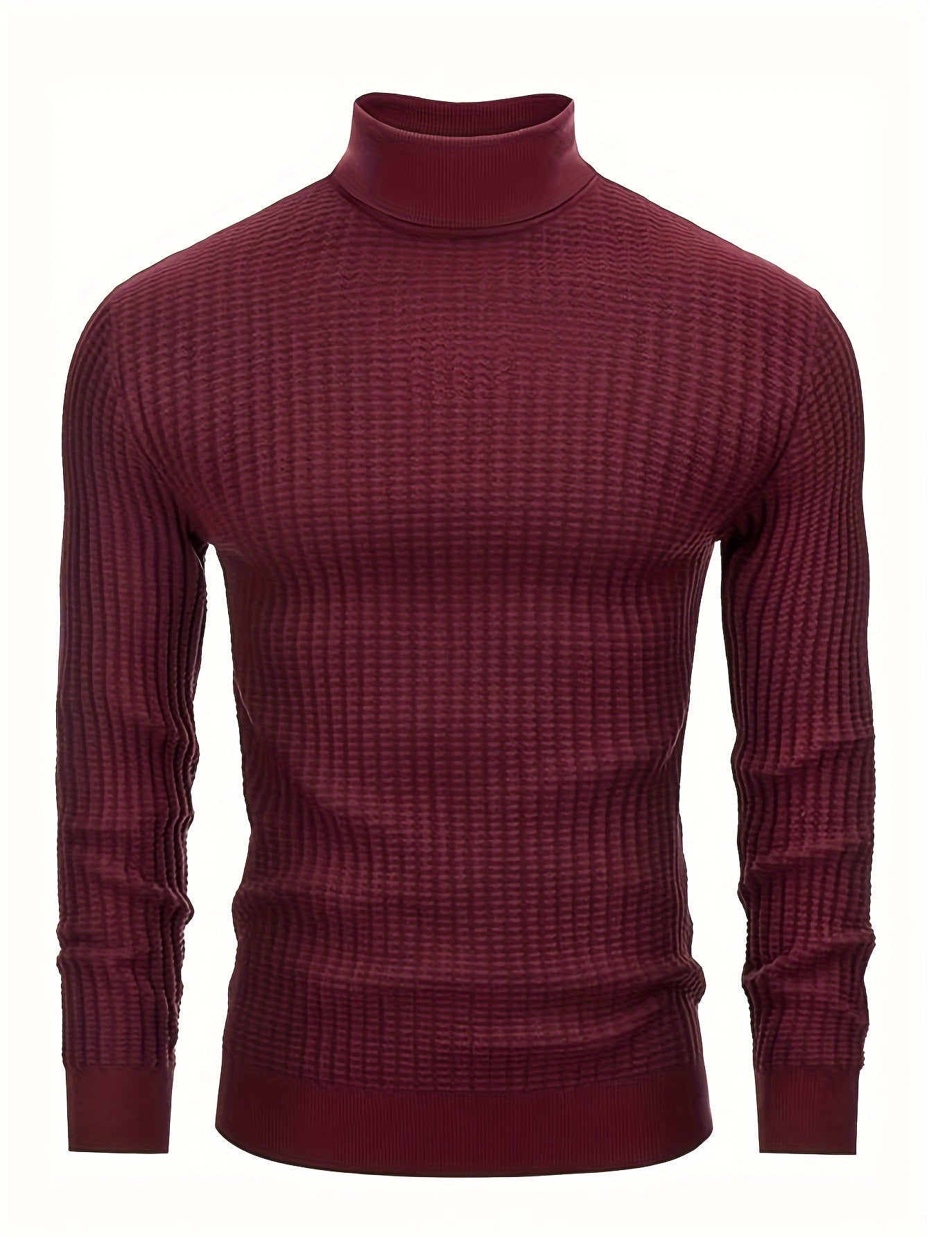 Krohn-e | Rollkragenpullover Waffelstrick Polyester-mix