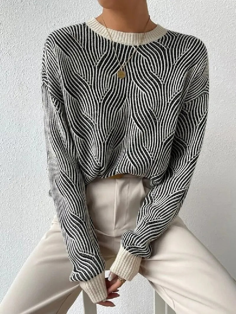 Krohn-e | Entspannter Pullover mit abstraktem Muster