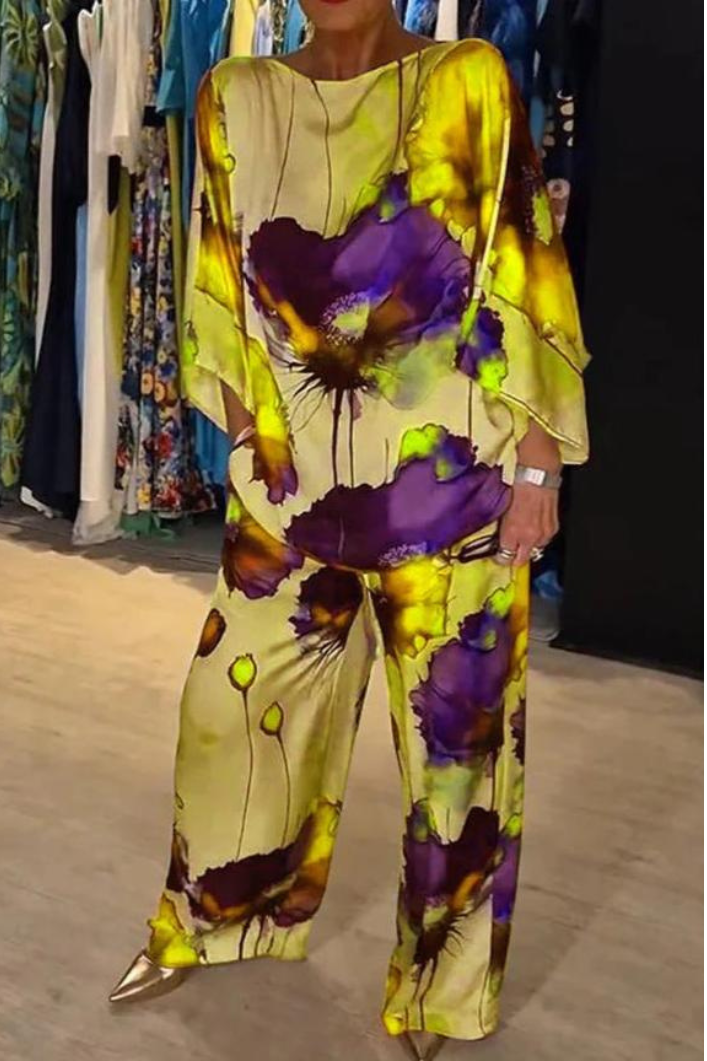 Edles zweiteiliges Jade-Set mit Farbakzent für Damen