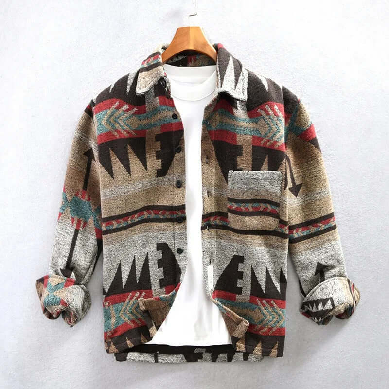 Krohn-e | Südwestlicher Aztec-Druck Shirtjacke