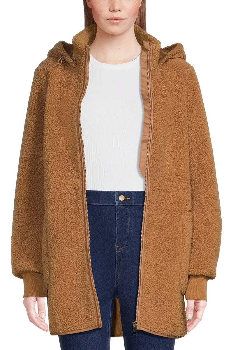 Weiche Fleecejacke mit Kapuze von Fudus