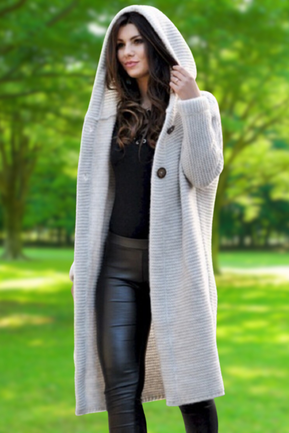 Krohn-e | Elegante Lange Strickjacke
