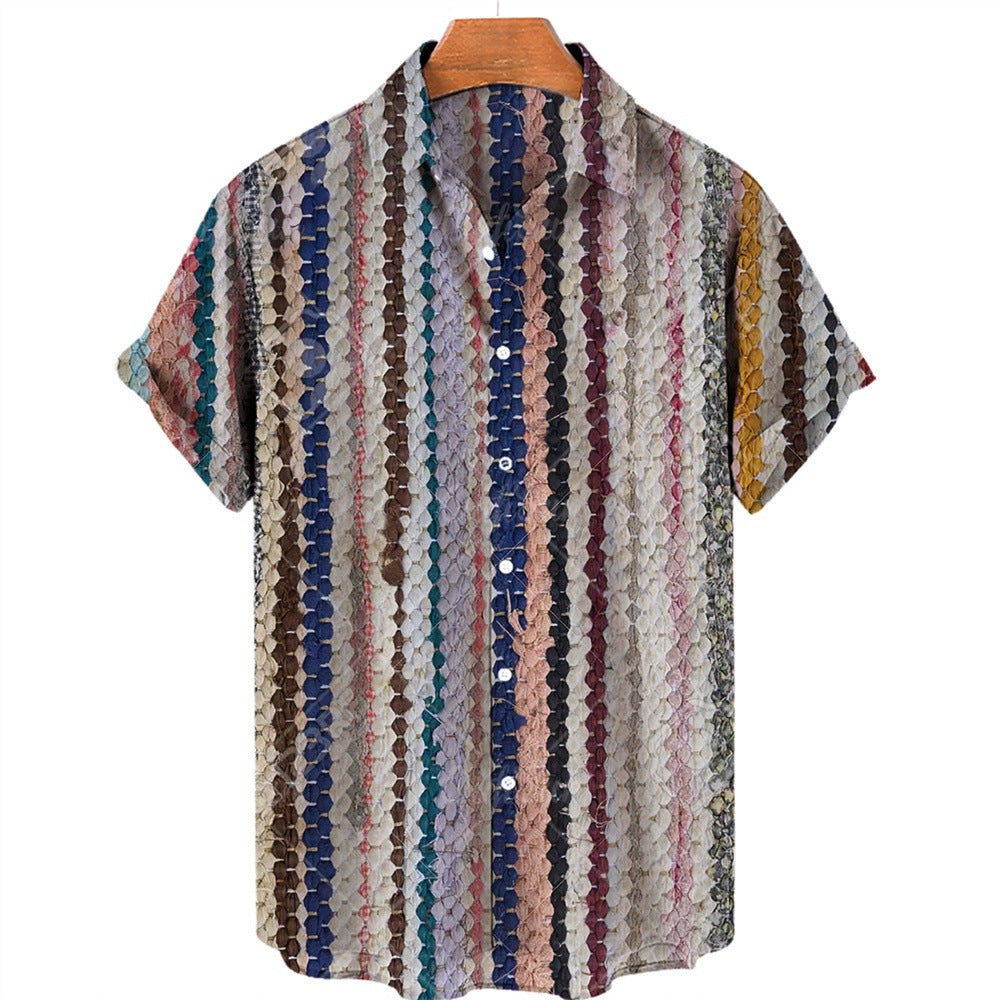 Fudus Oversize Top mit ethnischem Muster, atmungsaktiv und locker geschnitten