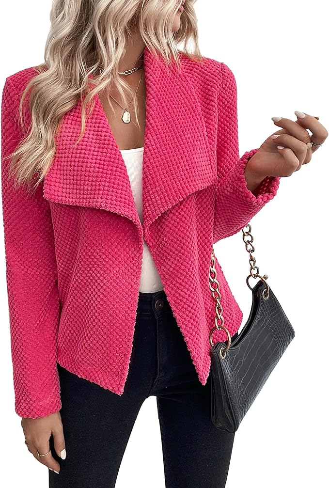 Krohn-e | Blazer mit Struktur Große Kragen Elegant und Modern