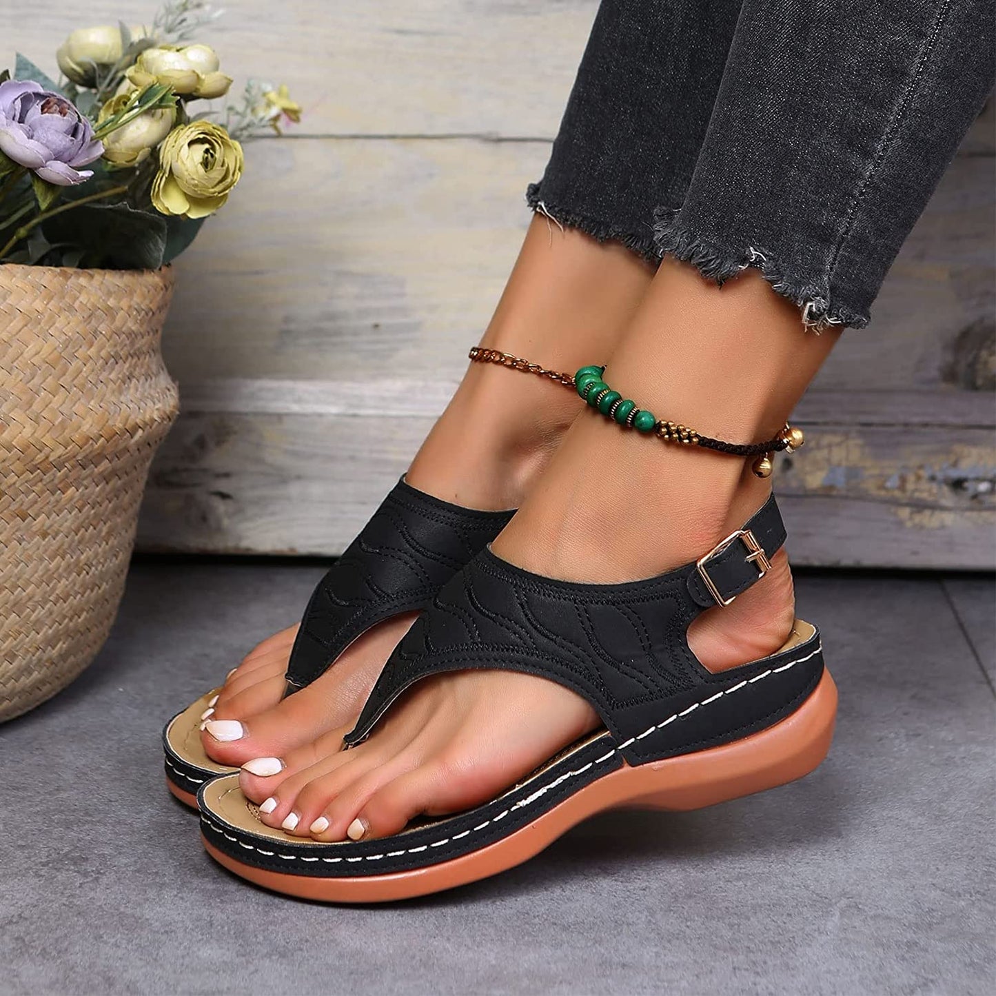 Carole: Komfortable Sandalen mit extra Halt
