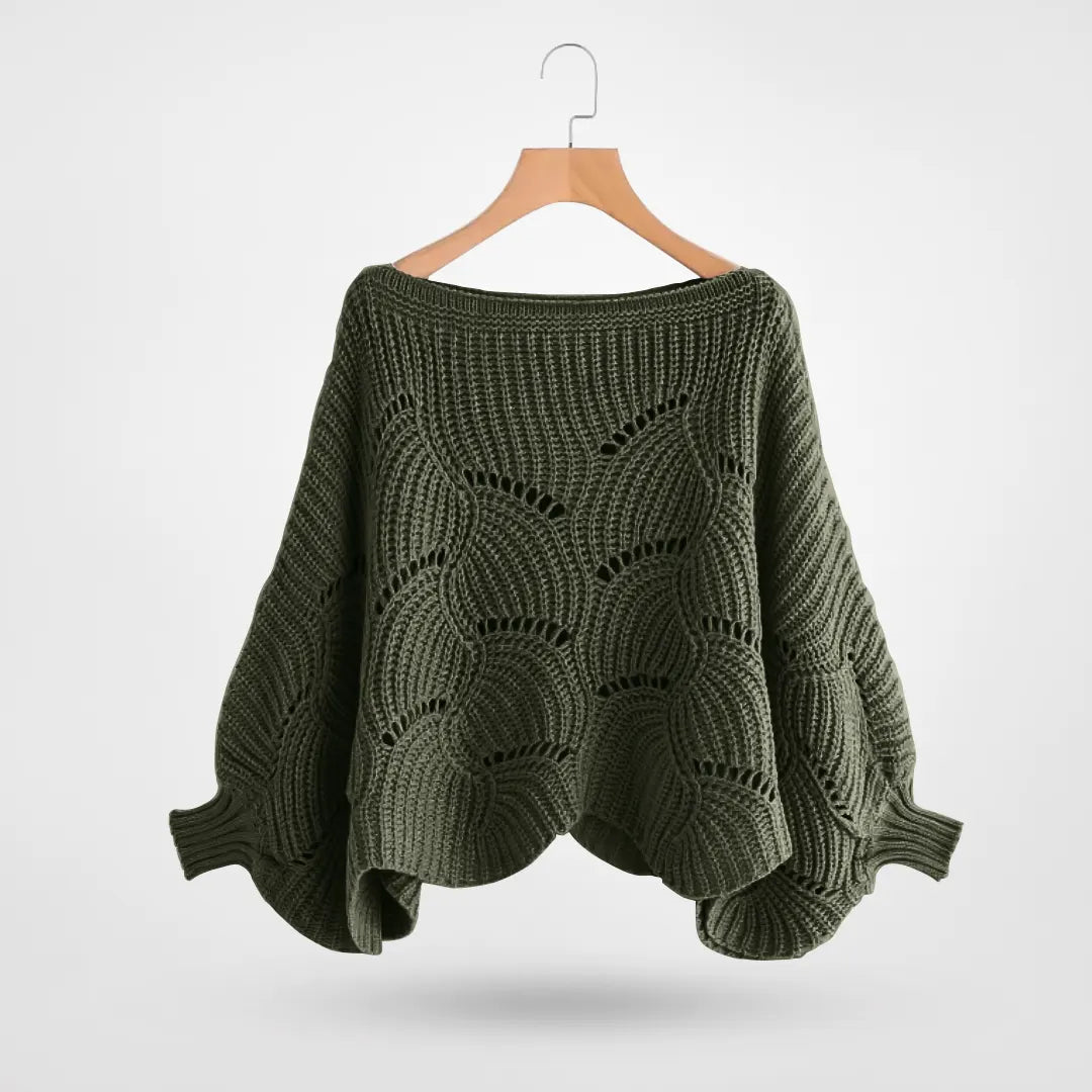 Krohn-e | Sweater - Gemütlicher Strick-Batwing-Pullover