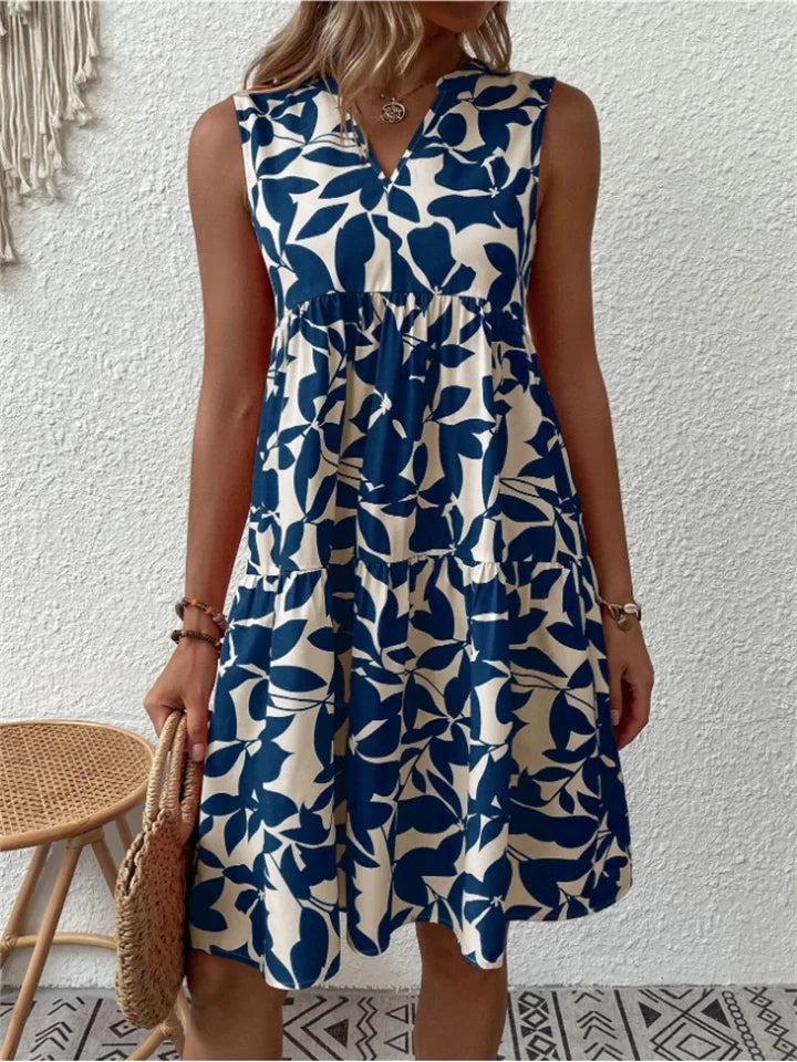 KROHN-E Damen Fließendes Trägerkleid Verstellbar Leichtgewicht Sommer