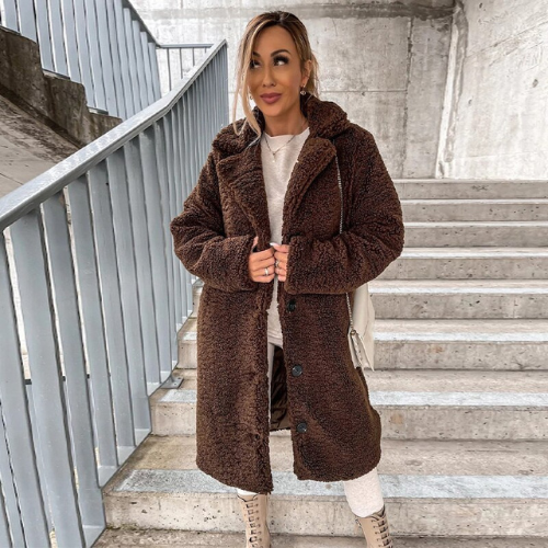 Krohn-e | Stilvolle, Weiche Teddy-Jacke