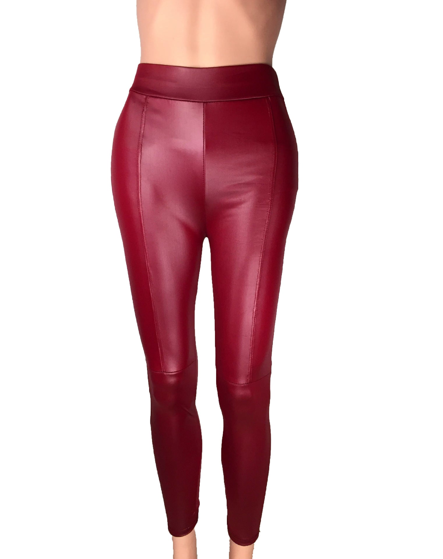 Damen Hochtaillierte Leggings aus hochwertigem Kunstleder mit nahtloser Verarbeitung Krohn-e