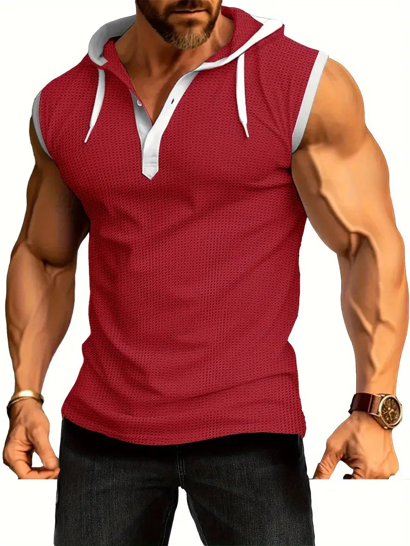 Herren Kapuzen-Muskelshirt ohne Ärmel