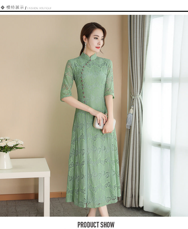 Fudus Spitzen-Qipao: Sommerkleid für Mädchen