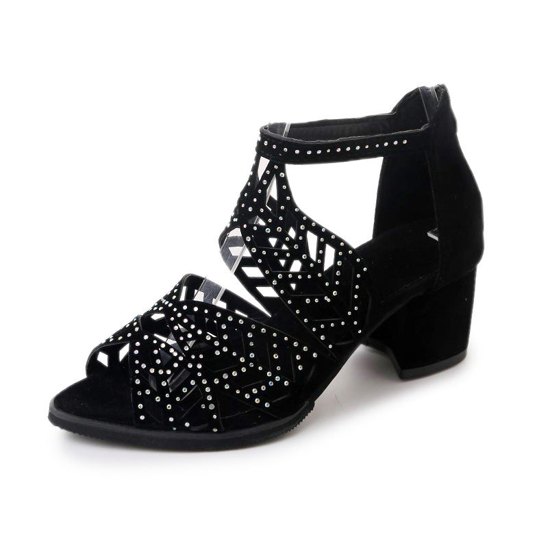 Damen Elegante Sandalen mit glamourösem Strassdetail und modischem Riemendesign Krohn-e
