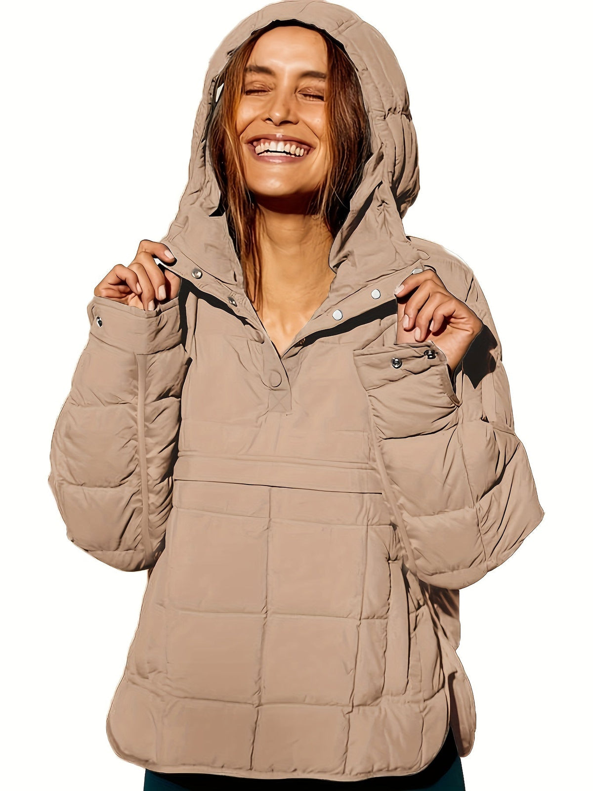 Leyvalis Damen Kapuzenmantel: Warme, lässige Jacke