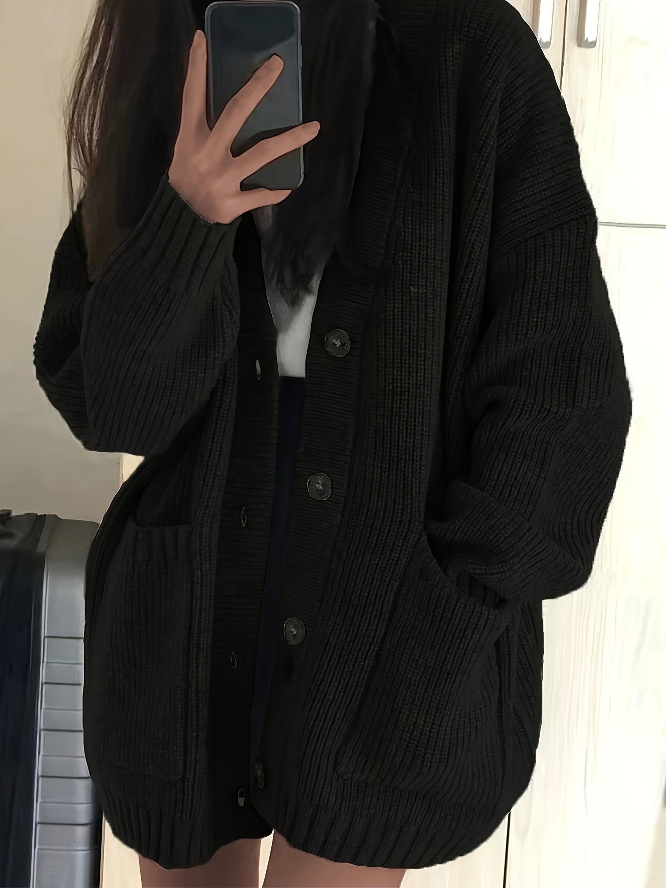 Krohn-e | Damen Freizeit Baumwoll Strickjacke