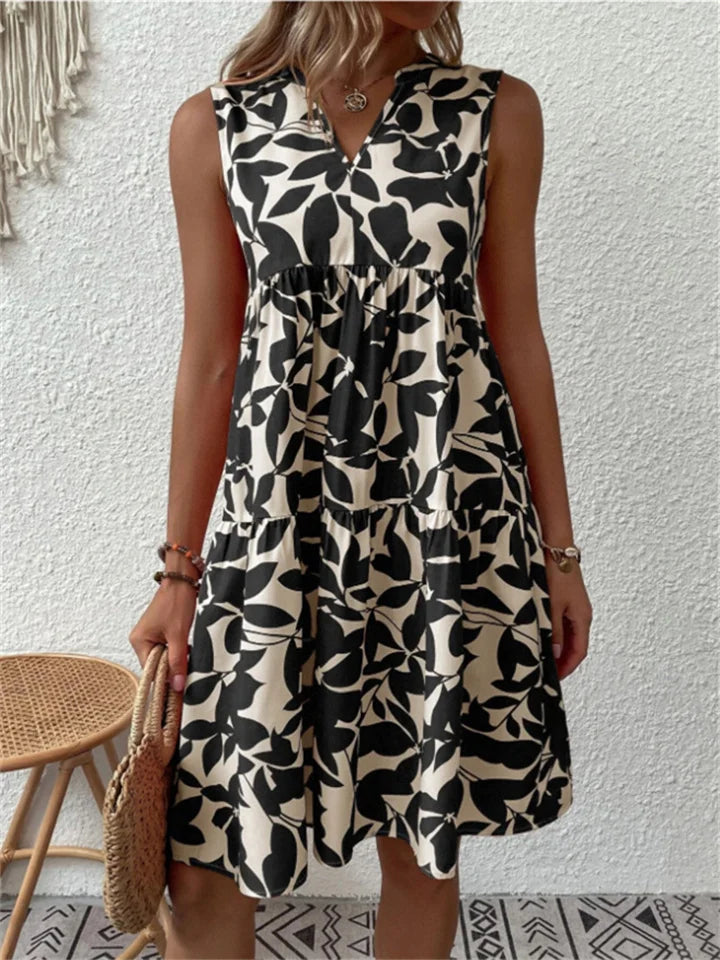 KROHN-E Damen Fließendes Trägerkleid Verstellbar Leichtgewicht Sommer