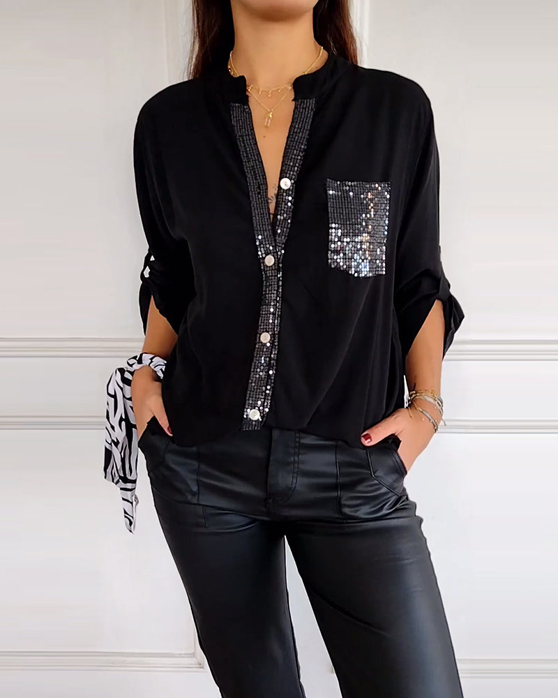 Krohn-e | Stilvolle Bluse mit Glimmer Nicht Spezifiziert Elegant und Strahlend