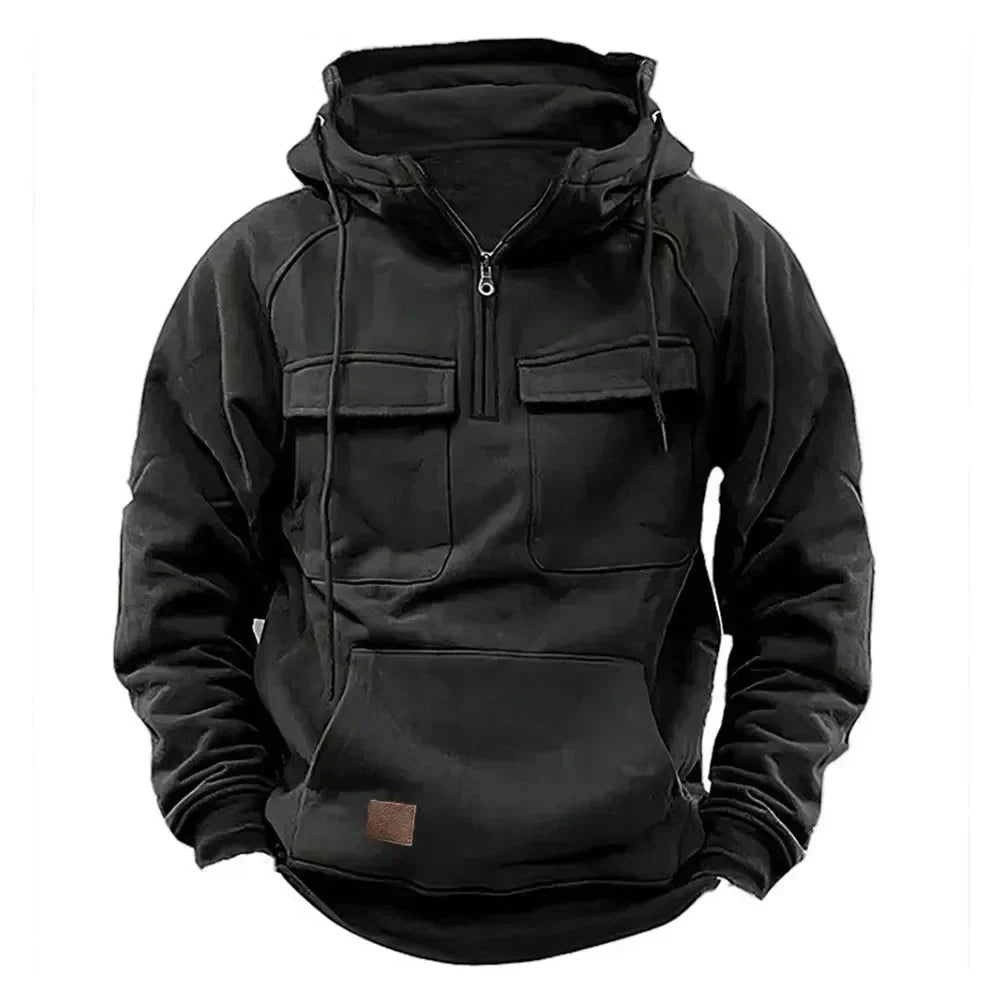 Krohn-e | Warme Hoodie mit hallem Reißverschluss
