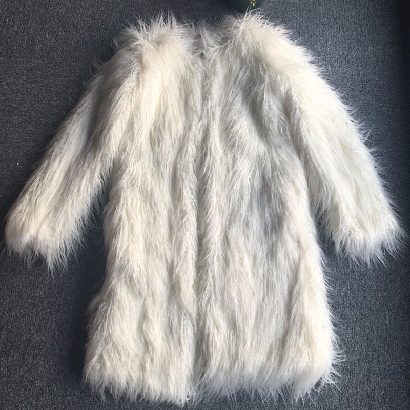 Damen Fellmantel mit luxuriöser Textur Krohn-e