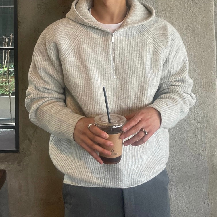 Hochwertiger Woll-Baumwoll-Kapuzenpullover von Fudus