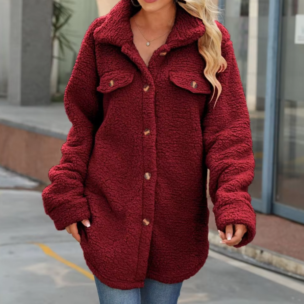 Krohn-e | Elegante Fluffy Winterjacke für Frauen