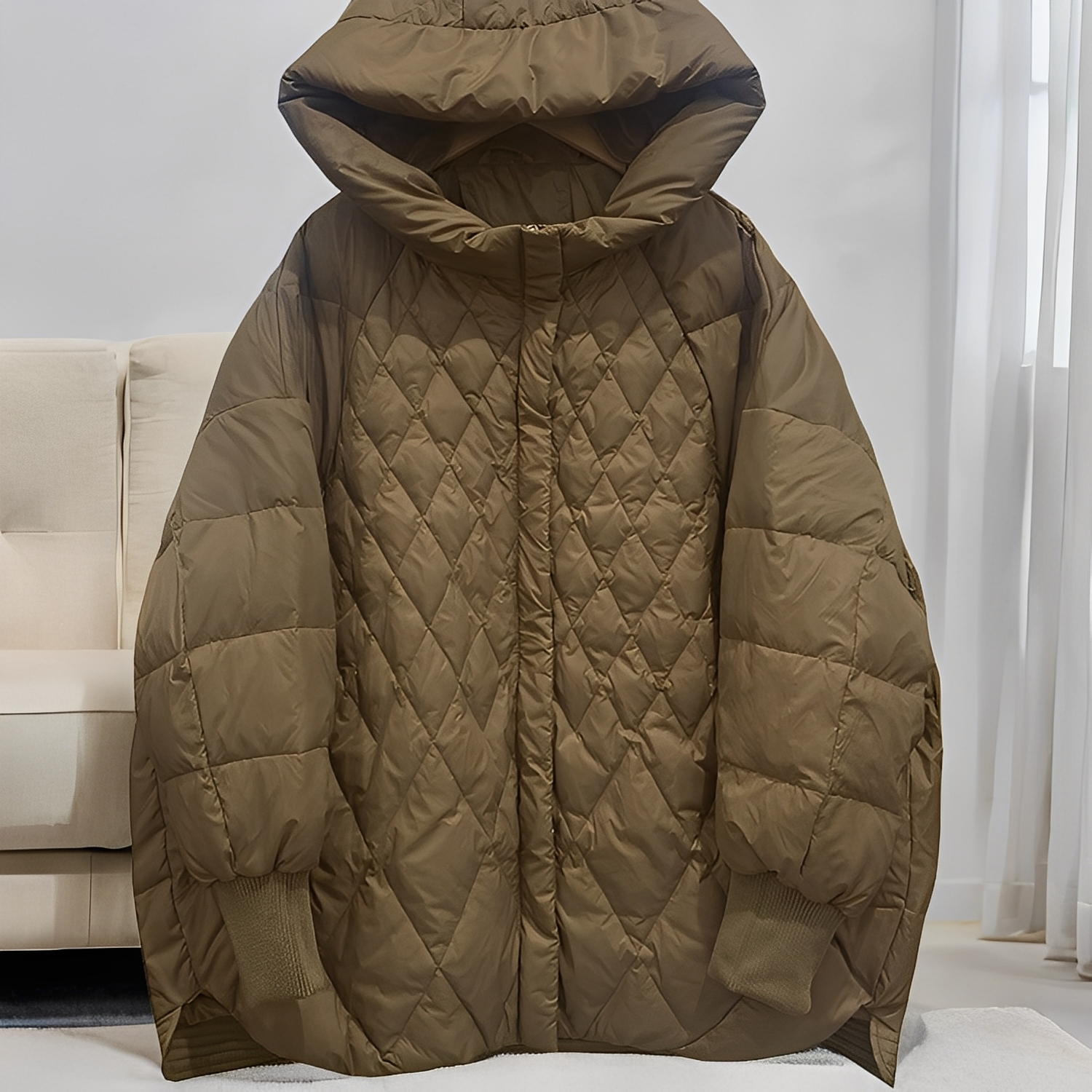 Krohn-e | Lässiger Winter-Daunenmantel mit Reißverschluss für Damen