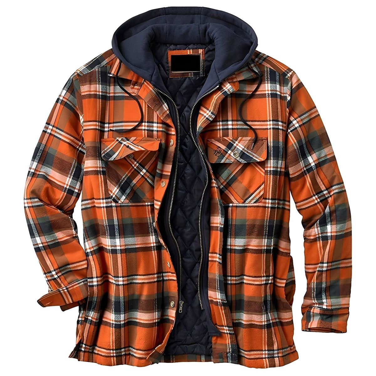 Krohn-e | Casual Flanelljacke mit Karomuster für Männer