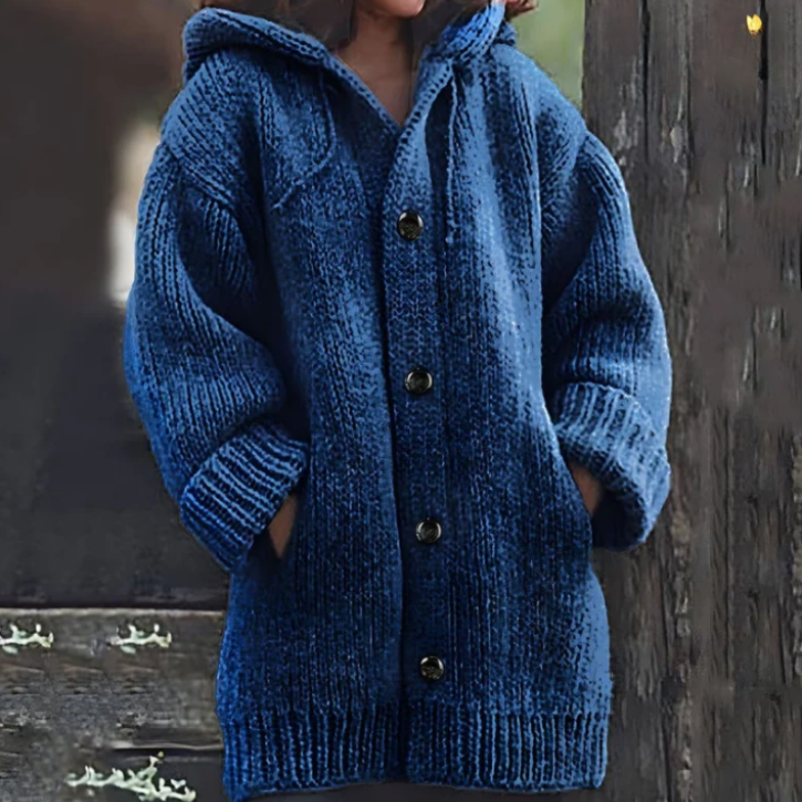 Krohn-e | Gestrickte Damenjacke Mit Kapuze