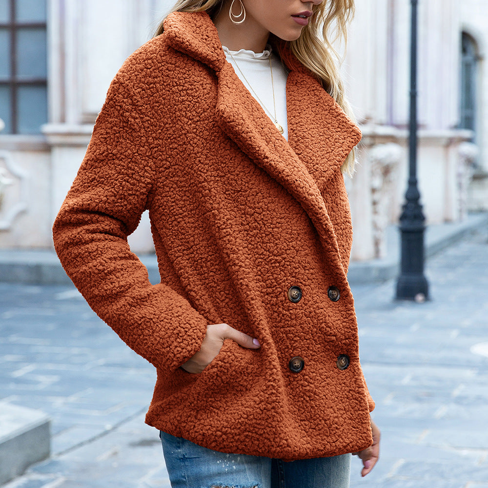 Krohn-e | Dicke Lange Jacke mit Knöpfen für Frauen