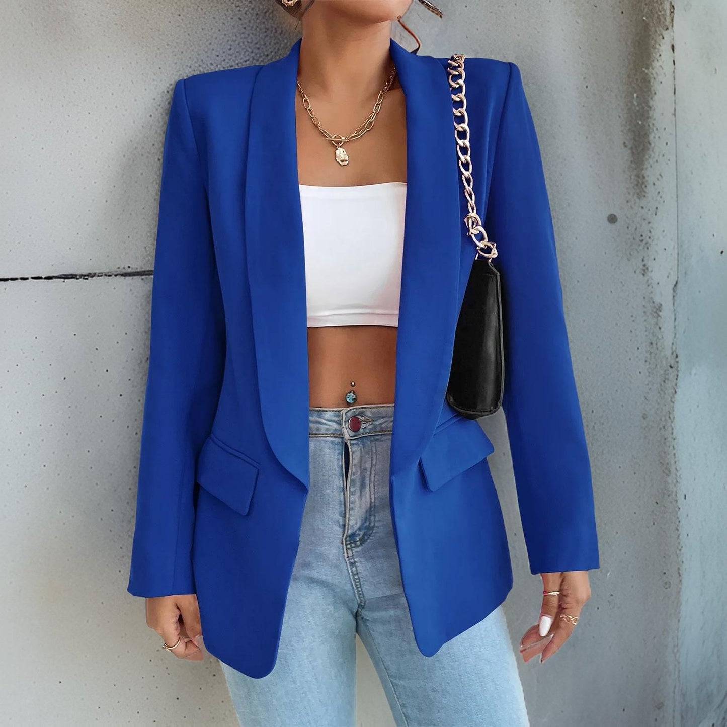 Krohn-e | Stylischer Damenblazer Aus Polyester-Baumwolle