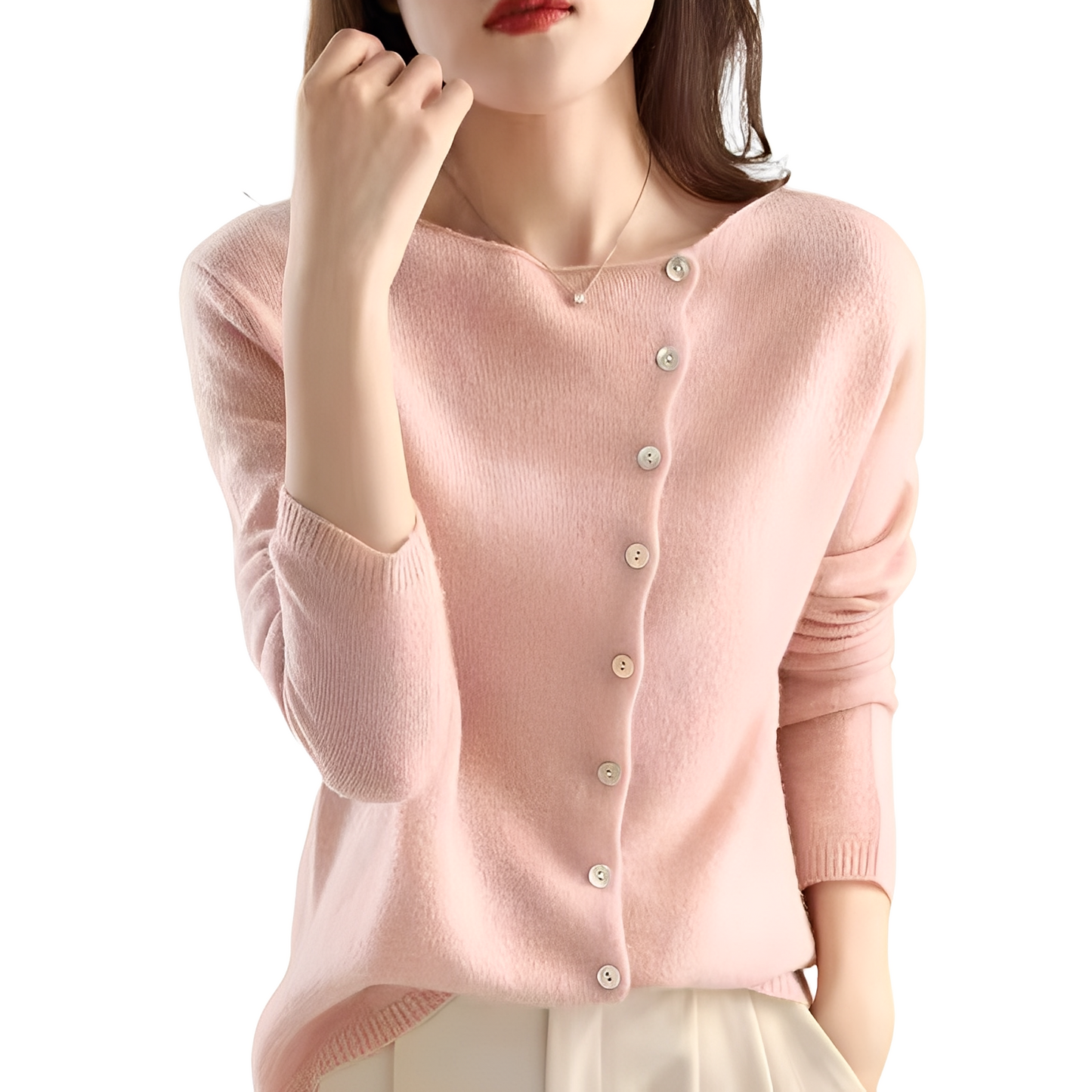 Krohn-e | Casual Strickjacke mit langen Ärmeln aus Wolle