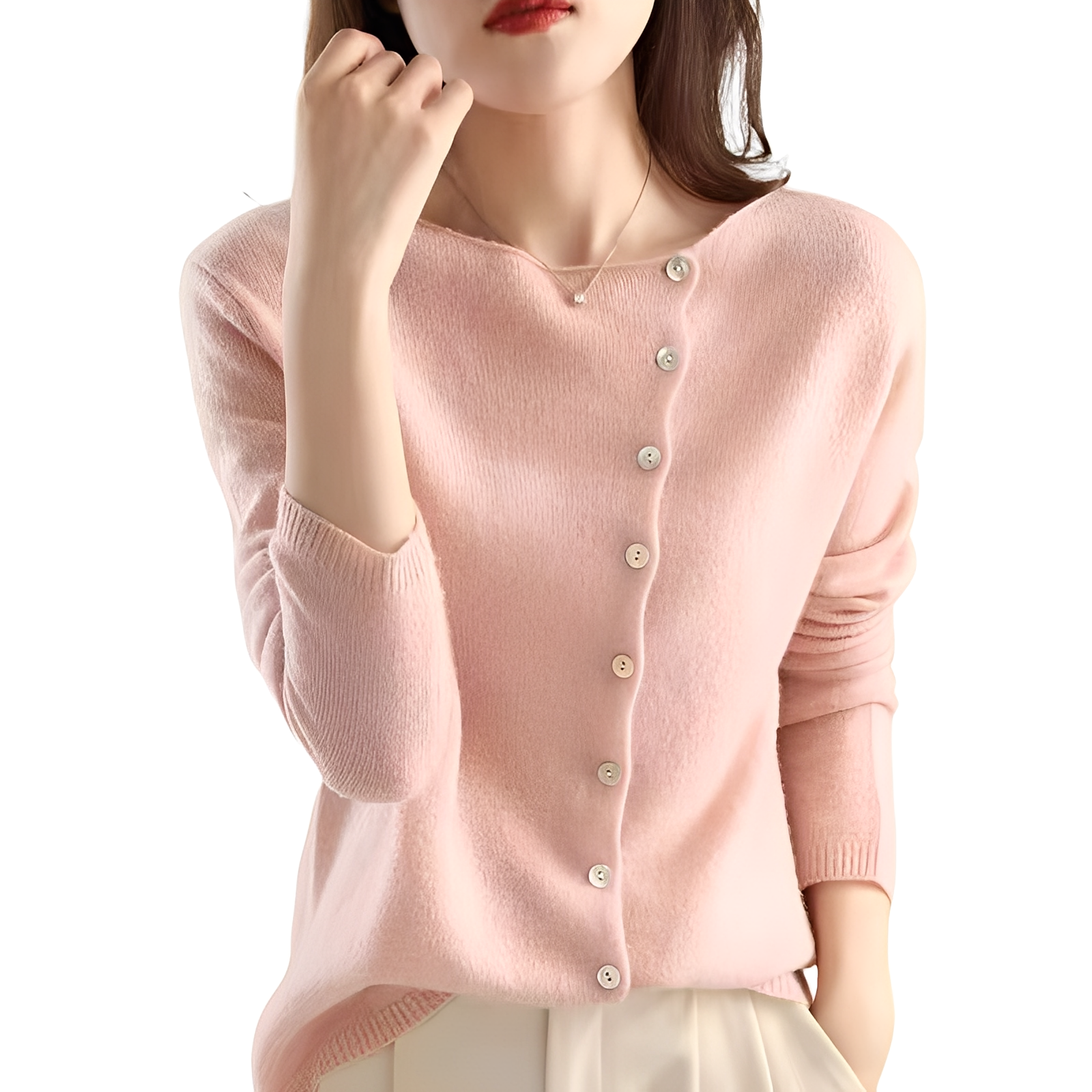 Krohn-e | Casual Strickjacke mit langen Ärmeln aus Wolle