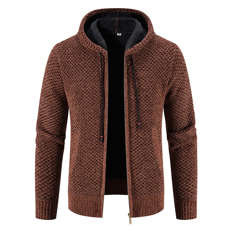 Krohn-e | Stilvoller Kapuzen-Cardigan für Männer