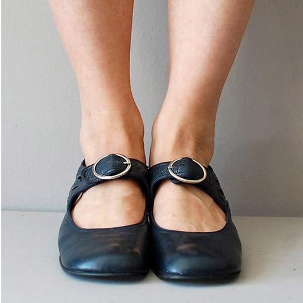 Krohn-e | Orthopädische Vintage-Schuhe mit Runder Zehenpartie