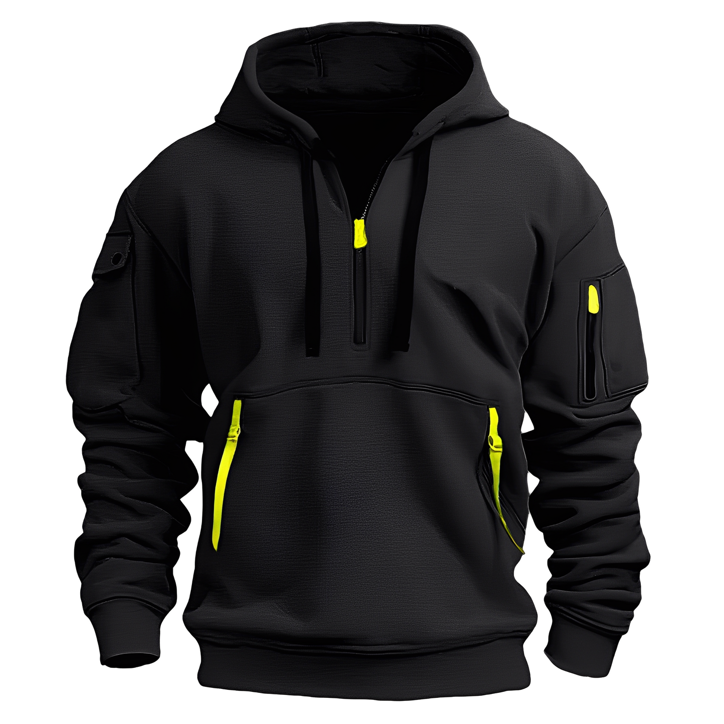Krohn-e | Lässiger, lockerer Hoodie mit Reißverschluss für Männer