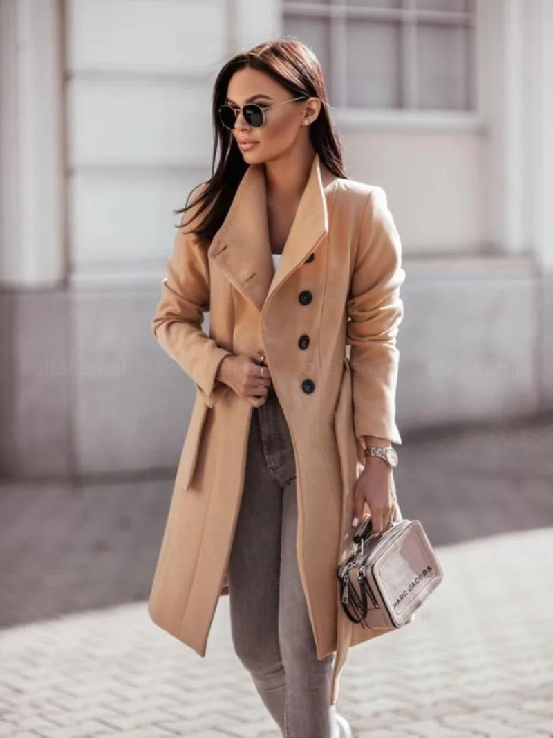 Krohn-e | Taillierter Trenchcoat für Frauen Herbstkollektion