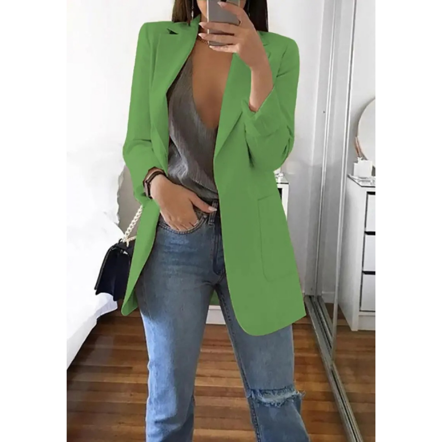 Krohn-e | Blazer für Frauen Khaki Farbe Herbst Moda