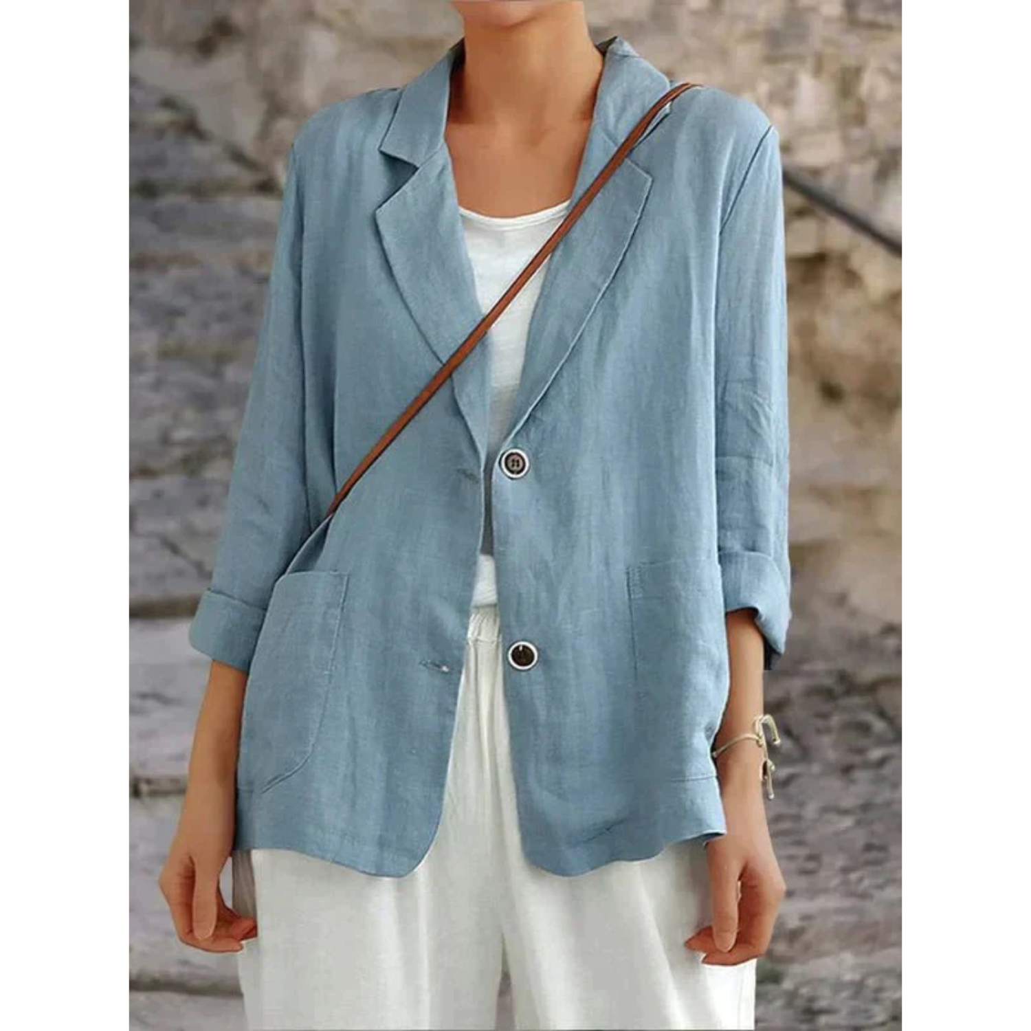 Hochwertiger Leinenblazer im eleganten Stil